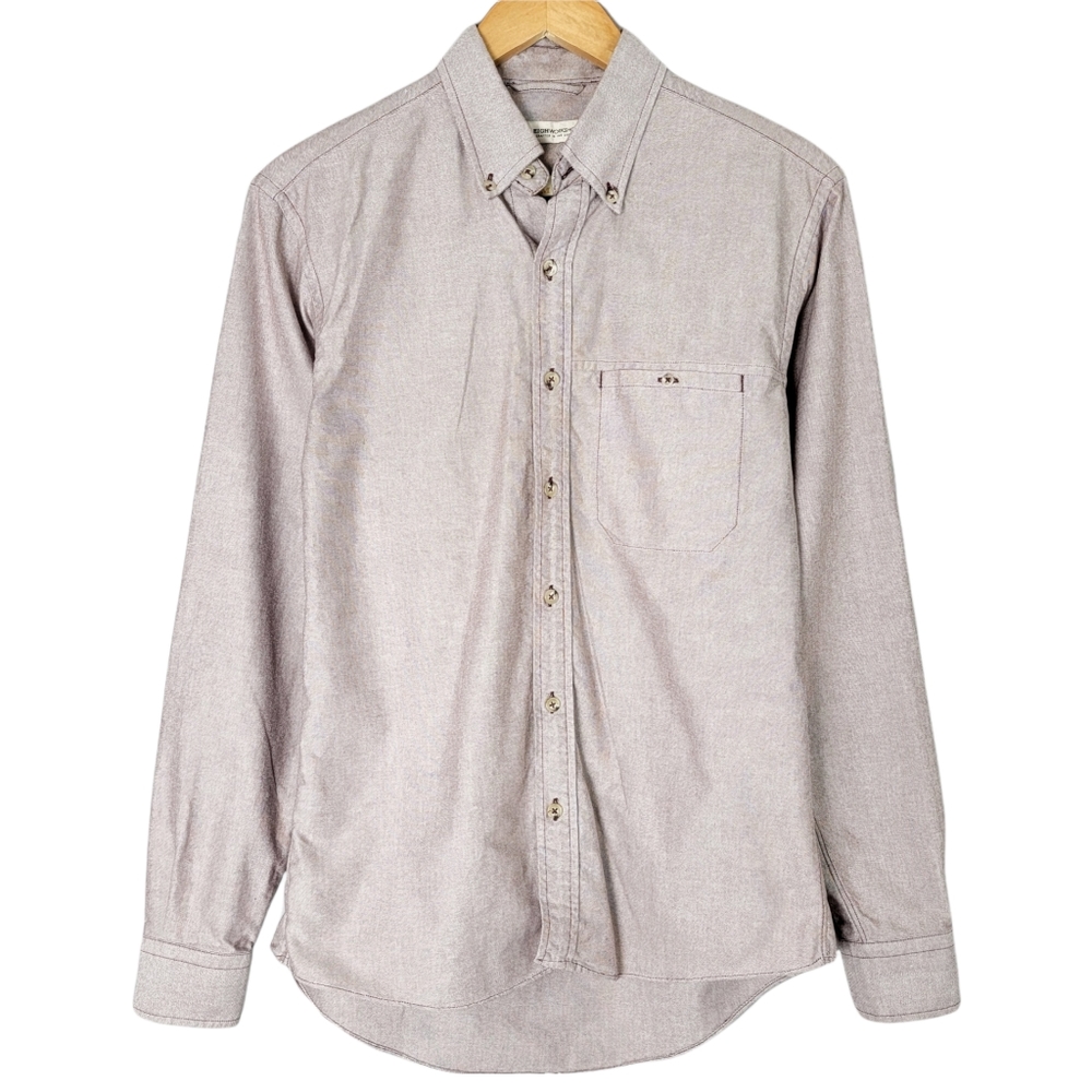 Raleigh Denim Workshop Welt Pocket Twill Buttonup Shirt Mens Medium Fuchsia